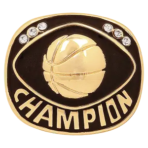 CHR22G - Gold Basketball Champion Ring Insert