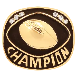 CHR25G - Gold Football Champion Ring Insert