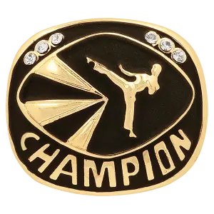 CHR27G - Gold Martial Arts Champion Ring Insert
