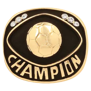 CHR28G - Gold Soccer Champion Ring Insert