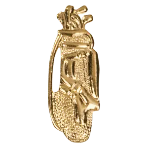 CHEN129 - Gold Golf Bag Metal Chenille Letter Insignia