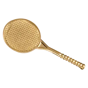 CHEN162 - Gold Tennis Metal Chenille Letter Insignia