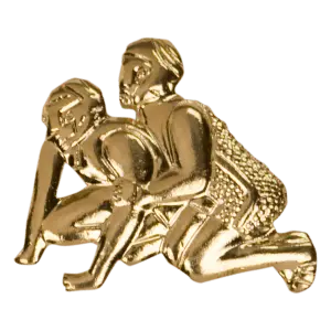 CHEN173 - Gold Wrestling Metal Chenille Letter Insignia