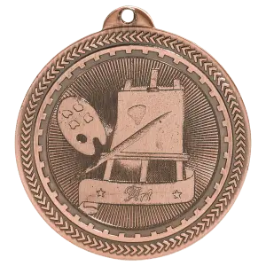 BL301B - 2" Antique Bronze Art Laserable BriteLazer Medal
