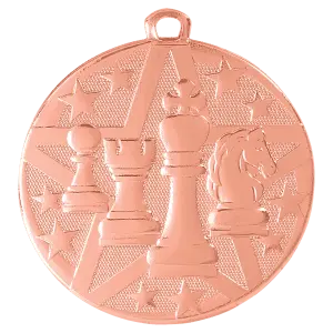 SS502B - 2" Bronze Superstar Chess Medal