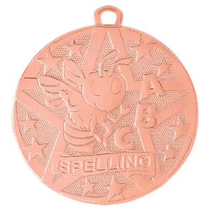 SS514B - 2" Bronze Superstar Spelling Medal