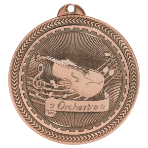 BL312B - 2" Antique Bronze Orchestra Laserable BriteLazer Medal