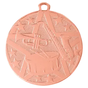SS501B - 2" Bronze Superstar Band Medal