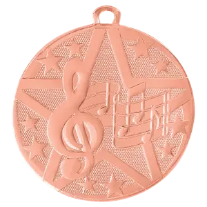 SS507B - 2" Bronze Superstar Music Medal