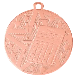 SS506B - 2" Bronze Superstar Math Medal