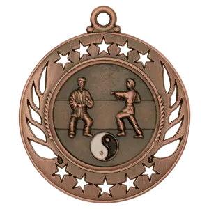 GM111B - 2 1/4" Antique Bronze Martial Arts Galaxy Medal