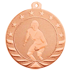 SB161B - 2" Bright Bronze Wrestling Starbrite Medal