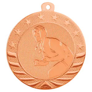 SB166B - 2" Bright Bronze Female Wrestling Starbrite Medal