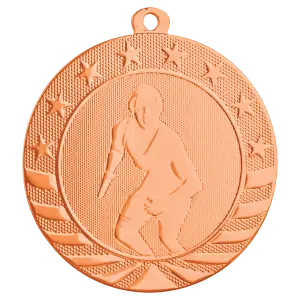 SB261B - 2 3/4" Bright Bronze Wrestling Starbrite Medal