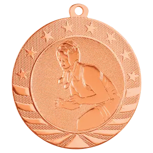 SB266B - 2 3/4" Bright Bronze Female Wrestling Starbrite Medal
