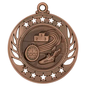 GM112B - 2 1/4" Antique Bronze Track Galaxy Medal