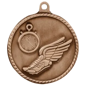 HR760B - 2" Antique Bronze Track High Relief Medal