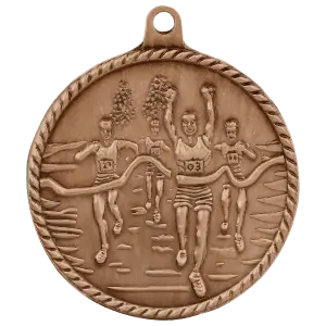 HR780B - 2" Antique Bronze Cross Country High Relief Medal