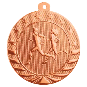 SB154B - 2" Bright Bronze Cross Country Starbrite Medal