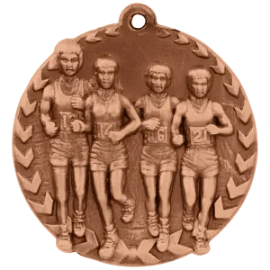 STM1225B - 1 3/4" Antique Bronze Cross Country Millennium Medal