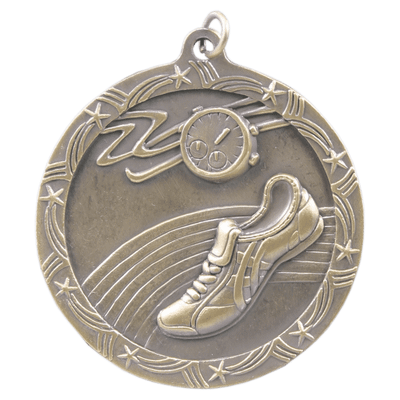 2 1/2" Antique Track Shooting Star Medal