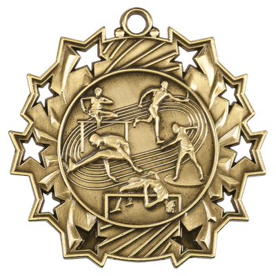 2 1/4" Antique Track & Field Ten Star Medal