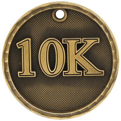 2" Antique 3D 10K Medal