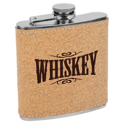 6oz. Cork Stainless Steel Flask