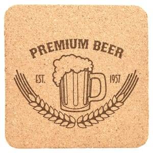 4" x 4" Square Cork Coaster - CST42