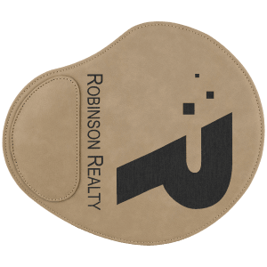 9" x 10 1/4" Light Brown Laserable Leatherette Mouse Pad - GFT630
