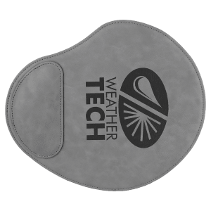 9" x 10 1/4" Gray Laserable Leatherette Mouse Pad - GFT634
