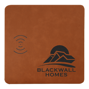 8" x 8" Rawhide Laserable Leatherette Phone Charging Mat - GFT1177