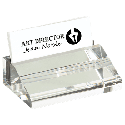 4" x 2 1/2" Crystal Business Card Holder