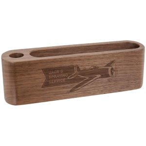 5 1/4" Walnut Business Card and Pen Holder - DS5W