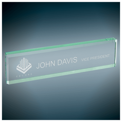 Jade Glass Desk Wedge