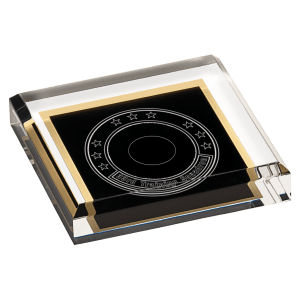3 3/4" x 3 3/4" Black Acrylic Paperweight - APW44SBK