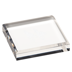 3 3/4" x 3 3/4" Clear Acrylic Paperweight - BAC044