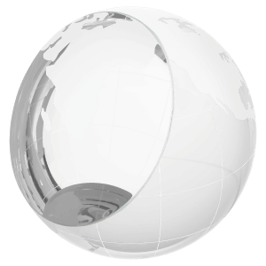 3" Crystal Globe Paperweight - CRY065