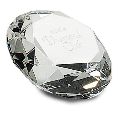 2 1/2" Clear Crystal Diamond