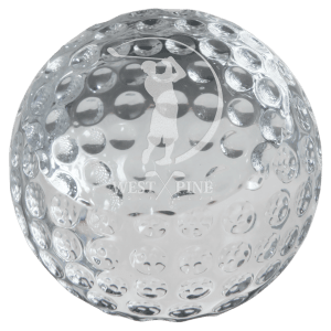 2 3/8" Crystal Golf Ball Paperweight - CRY7107S