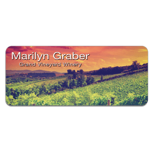 3" x 1.25" Matte White Unisub FRP Sublimatable Name Badge with Radius Corners - UN5516