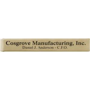 6 1/2" x 1" Light Brown Laserable Leatherette Single Pen Case - CS108