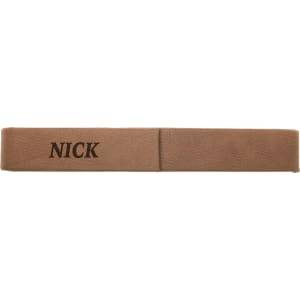 6 1/2" x 1" Dark Brown Laserable Leatherette Single Pen Case - CS109