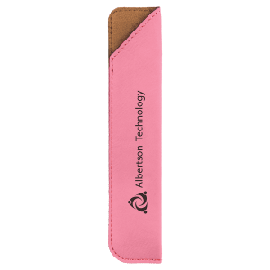 6 1/4" Pink Laserable Leatherette Pen Sleeve - CS127