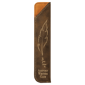 6 1/4" Rustic/Gold Laserable Leatherette Pen Sleeve - CS129