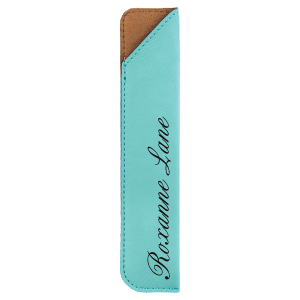 6 1/4" Teal Laserable Leatherette Pen Sleeve - CS132