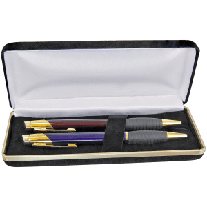 6 1/2" x 2 3/4" Black Velvet Pen Case - CS140