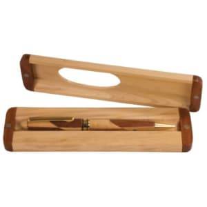 6 3/4" x 1 7/8" Maple/Rosewood Finish Pen Case