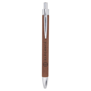 Dark Brown Laserable Leatherette Pen - LP452