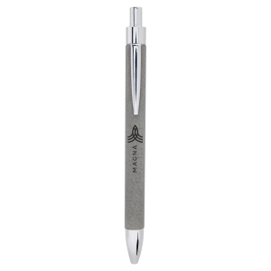 Gray Laserable Leatherette Pen - LP455